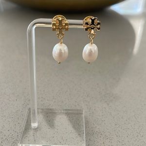 Tory Burch Kira Pearl Drop Earring Gold/Ivory